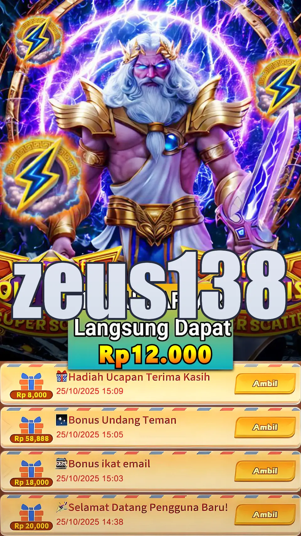 zeus138 Tangkapan Layar - APK Resmi
